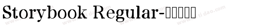 Storybook Regular字体转换